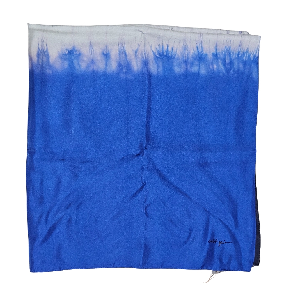 Cult Gaia Scarf Glacier Aspen 100% Silk Vacation Square Scarf Tie Dye Summer - Picture 1 of 7